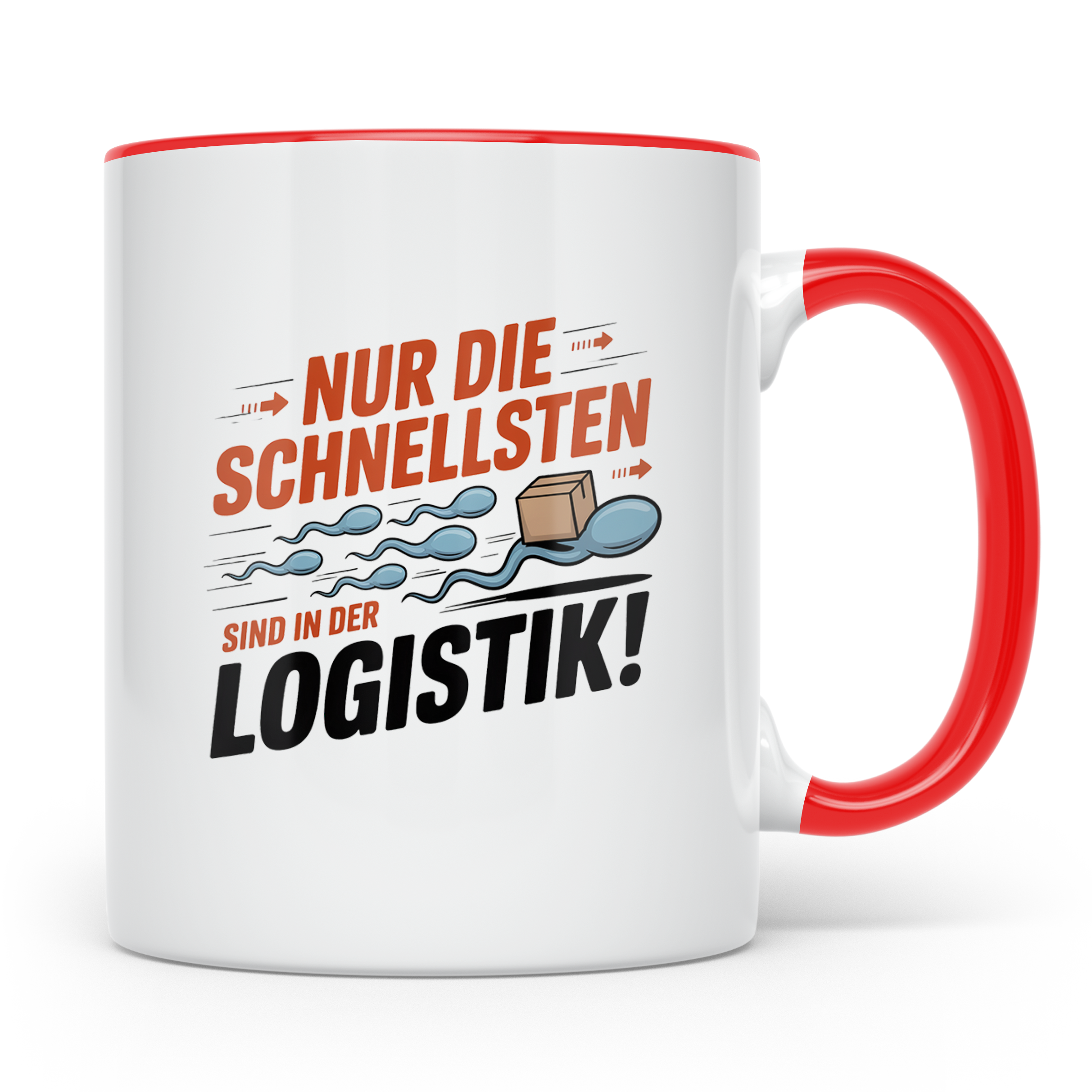 Logistik Tasse - Nur die Schnellsten! - Spedition, Kurierfah – Rot [farbe:rot]