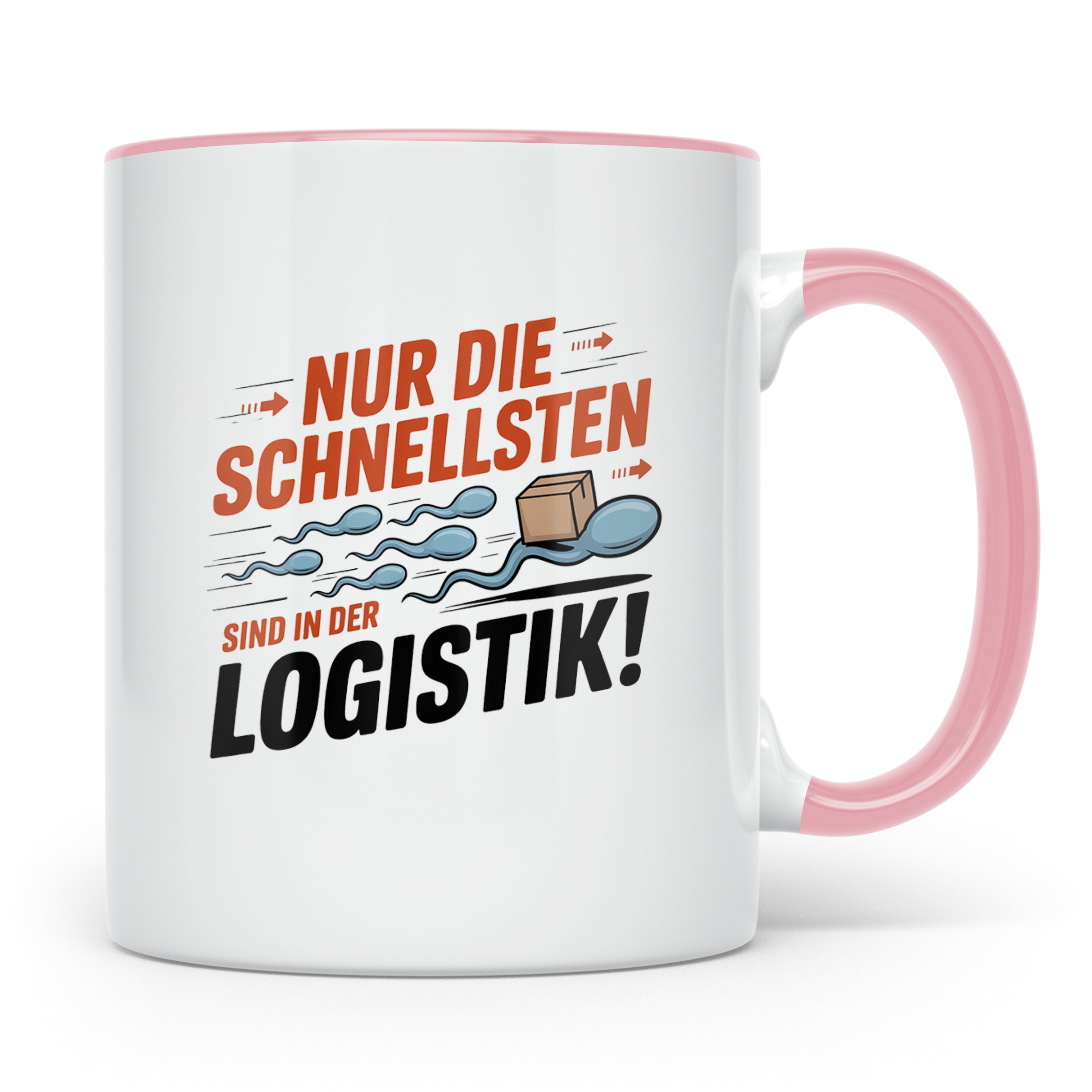 Logistik Tasse - Nur die Schnellsten! - Spedition, Kurierfah – Rosa [farbe:rosa]