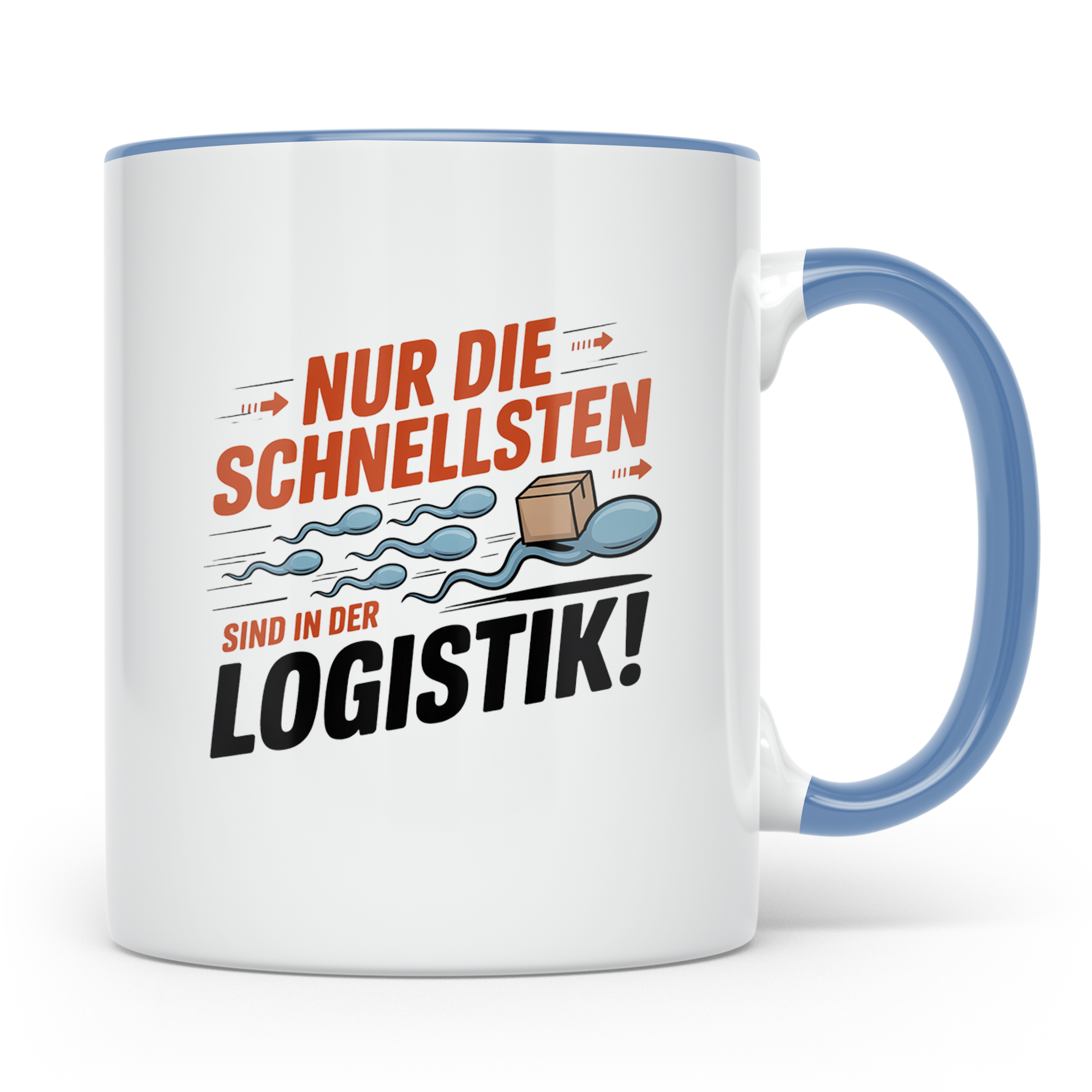 Logistik Tasse - Nur die Schnellsten! - Spedition, Kurierfah – Blau [farbe:blau]