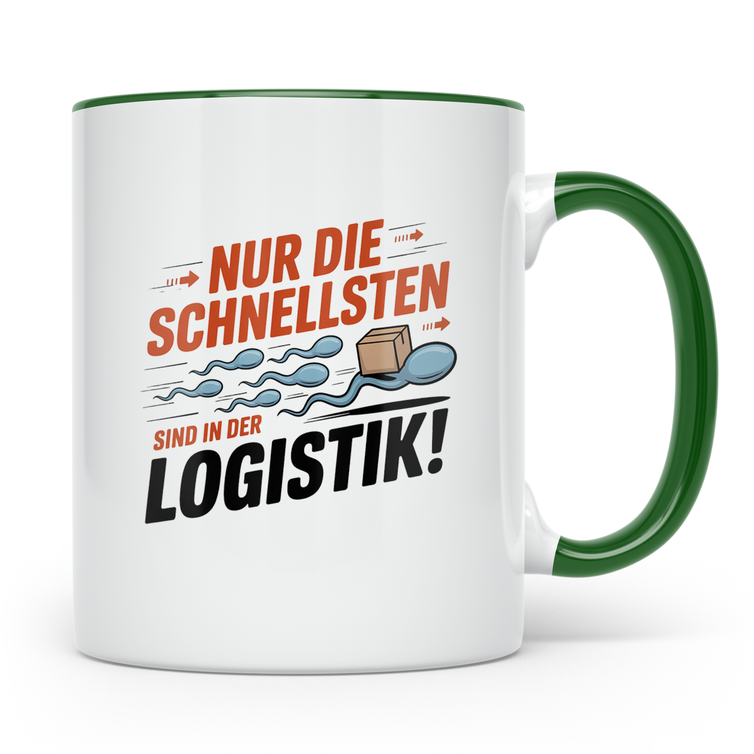 Logistik Tasse - Nur die Schnellsten! - Spedition, Kurierfah – Grün [farbe:grün]