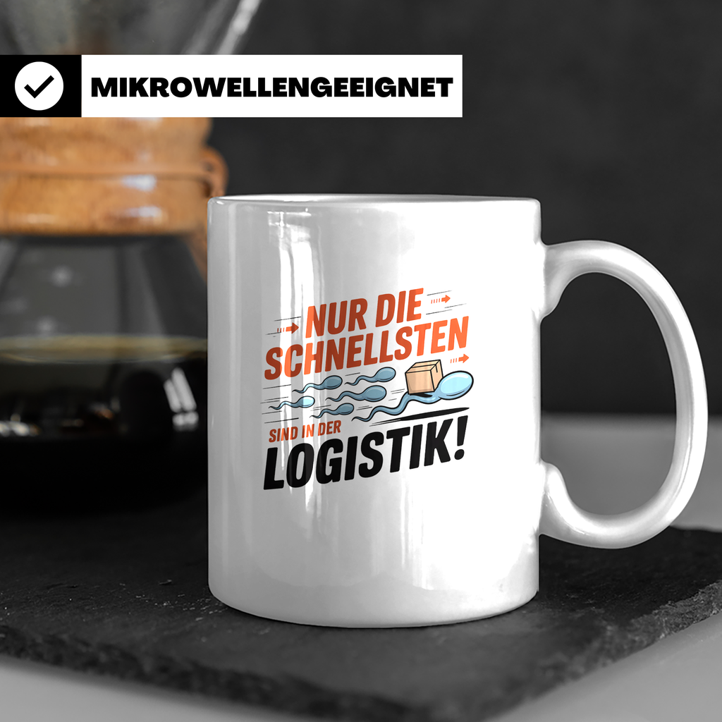 Logistik Tasse - Nur die Schnellsten! - Spedition, Kurierfah – Weiß [farbe:weiß]