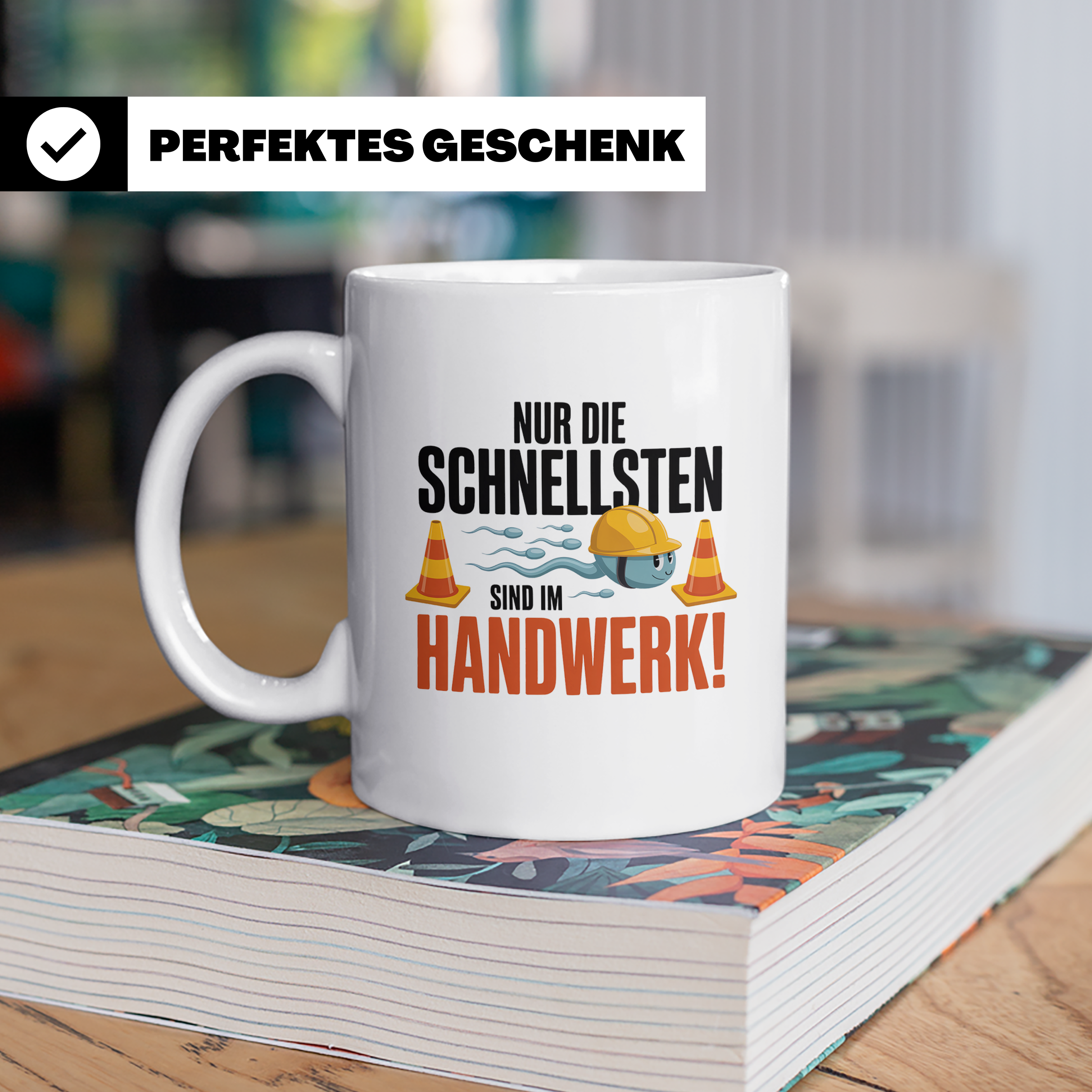 Handwerker Tasse - Nur die Schnellsten im Handwerk! Bauarbei – Weiß [farbe:weiß]