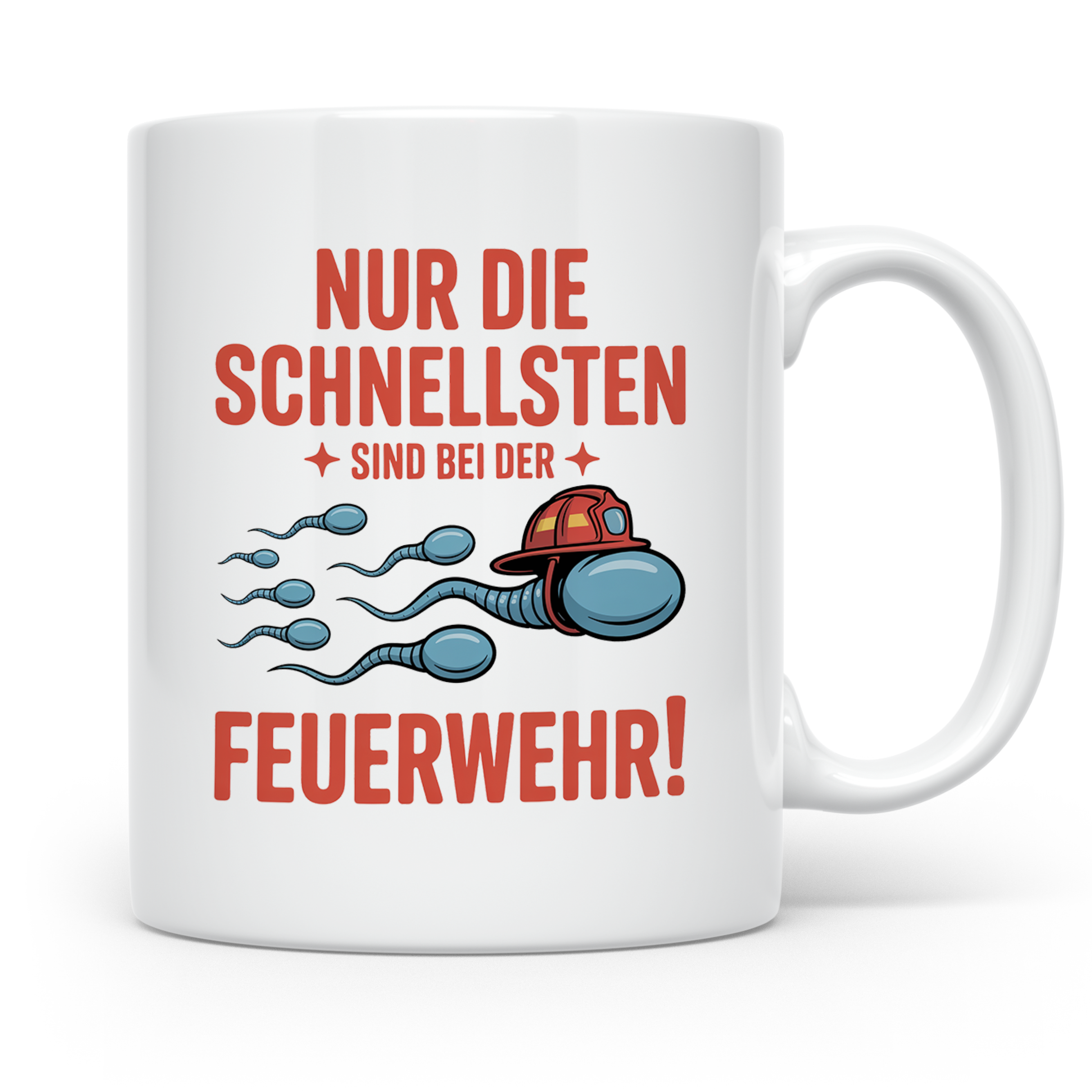 Feuerwehrmann Tasse – Nur die Schnellsten! Geschenkidee für  – Weiß [farbe:weiß]