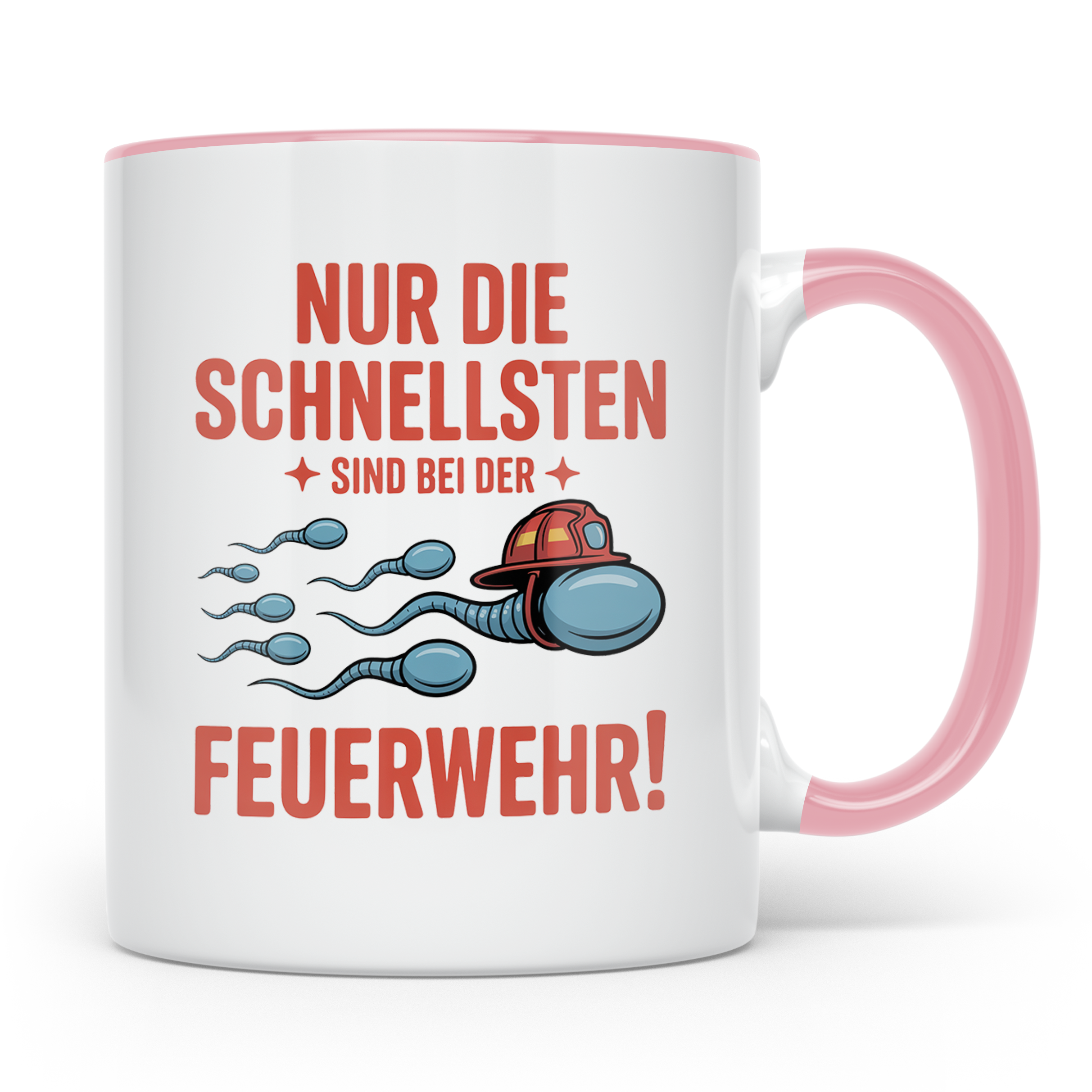 Feuerwehrmann Tasse – Nur die Schnellsten! Geschenkidee für  – Rosa [farbe:rosa]