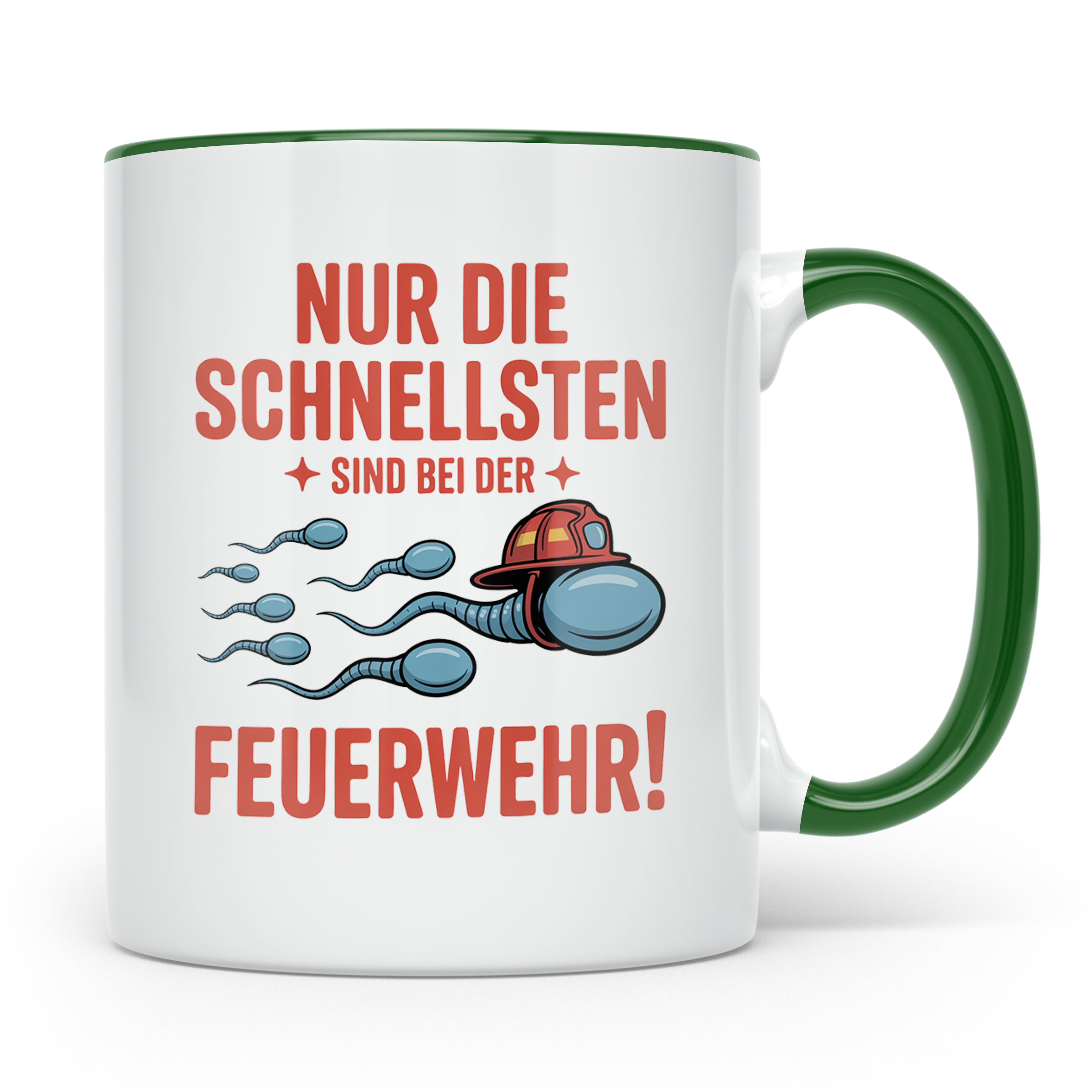 Feuerwehrmann Tasse – Nur die Schnellsten! Geschenkidee für  – Grün [farbe:grün]