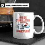 Feuerwehrmann Tasse – Nur die Schnellsten! Geschenkidee für  – Weiß [farbe:weiß]
