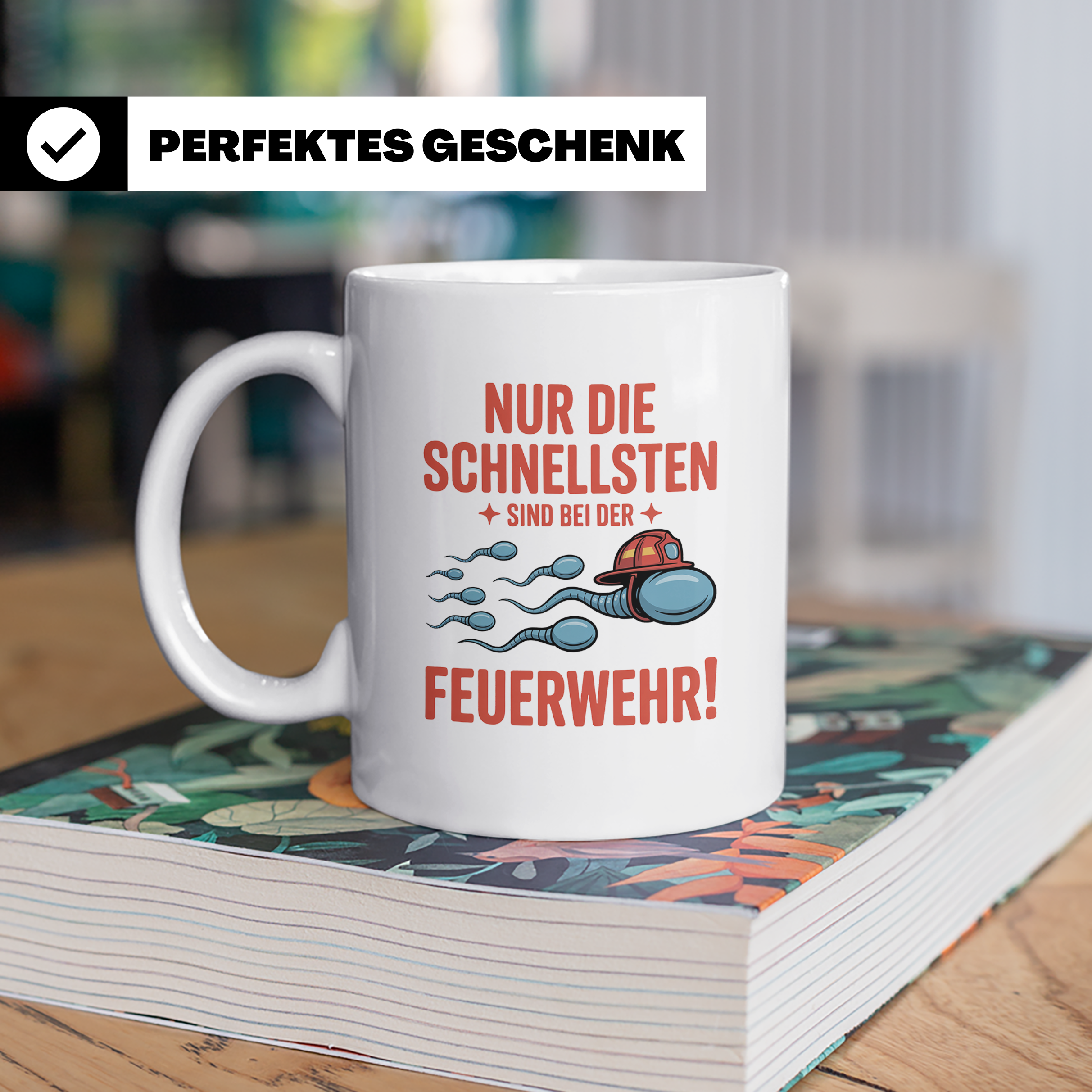 Feuerwehrmann Tasse – Nur die Schnellsten! Geschenkidee für  – Weiß [farbe:weiß]