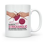 Strickaholic Tasse Wolle Kaufen Stricken Liebhaber Geschenk  – Weiß [farbe:weiß]