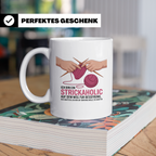 Strickaholic Tasse Wolle Kaufen Stricken Liebhaber Geschenk  – Weiß [farbe:weiß]