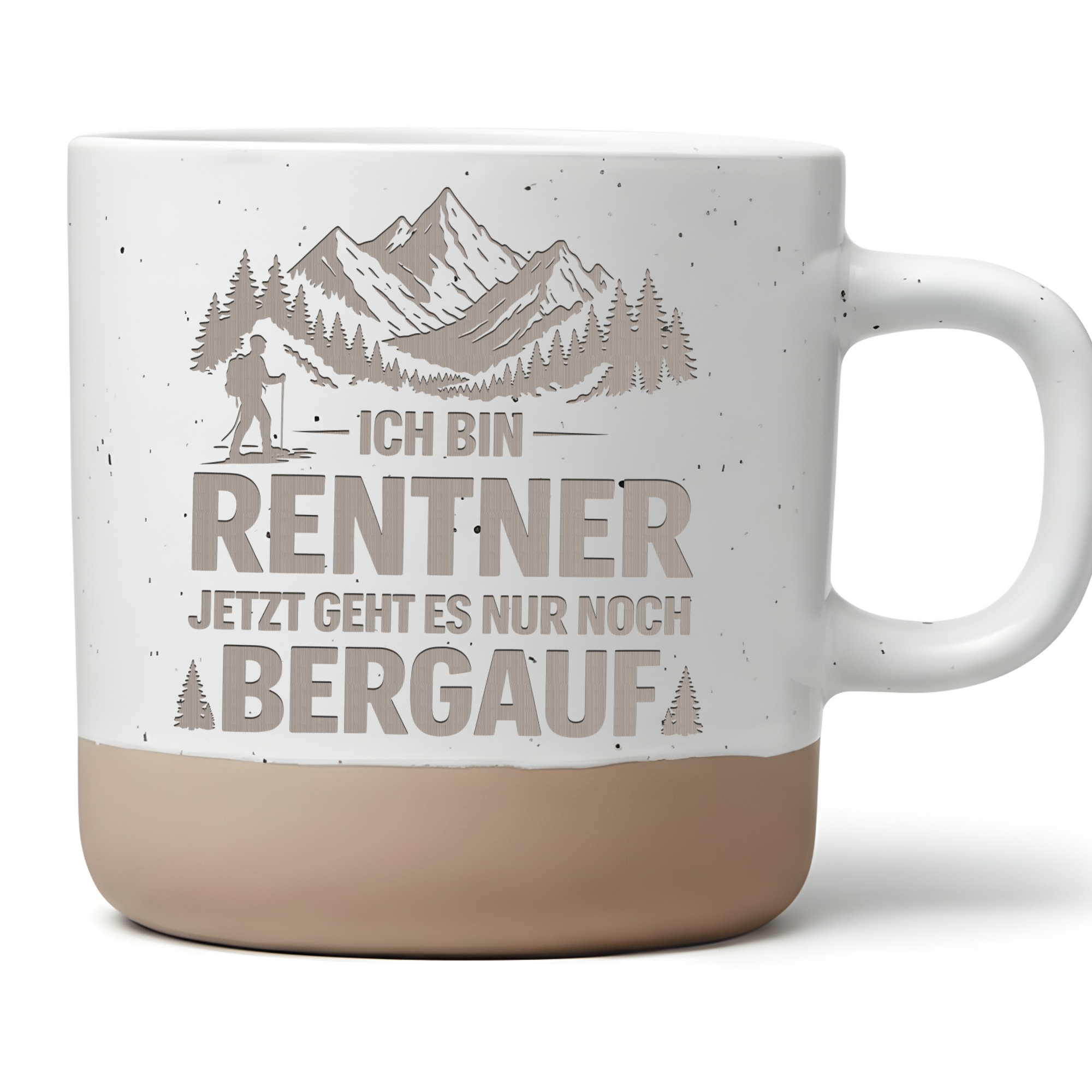 Rentner Tasse Wandern Geschenk zum Ruhestand Kaffeetasse Berge Ich bin – Bild 1