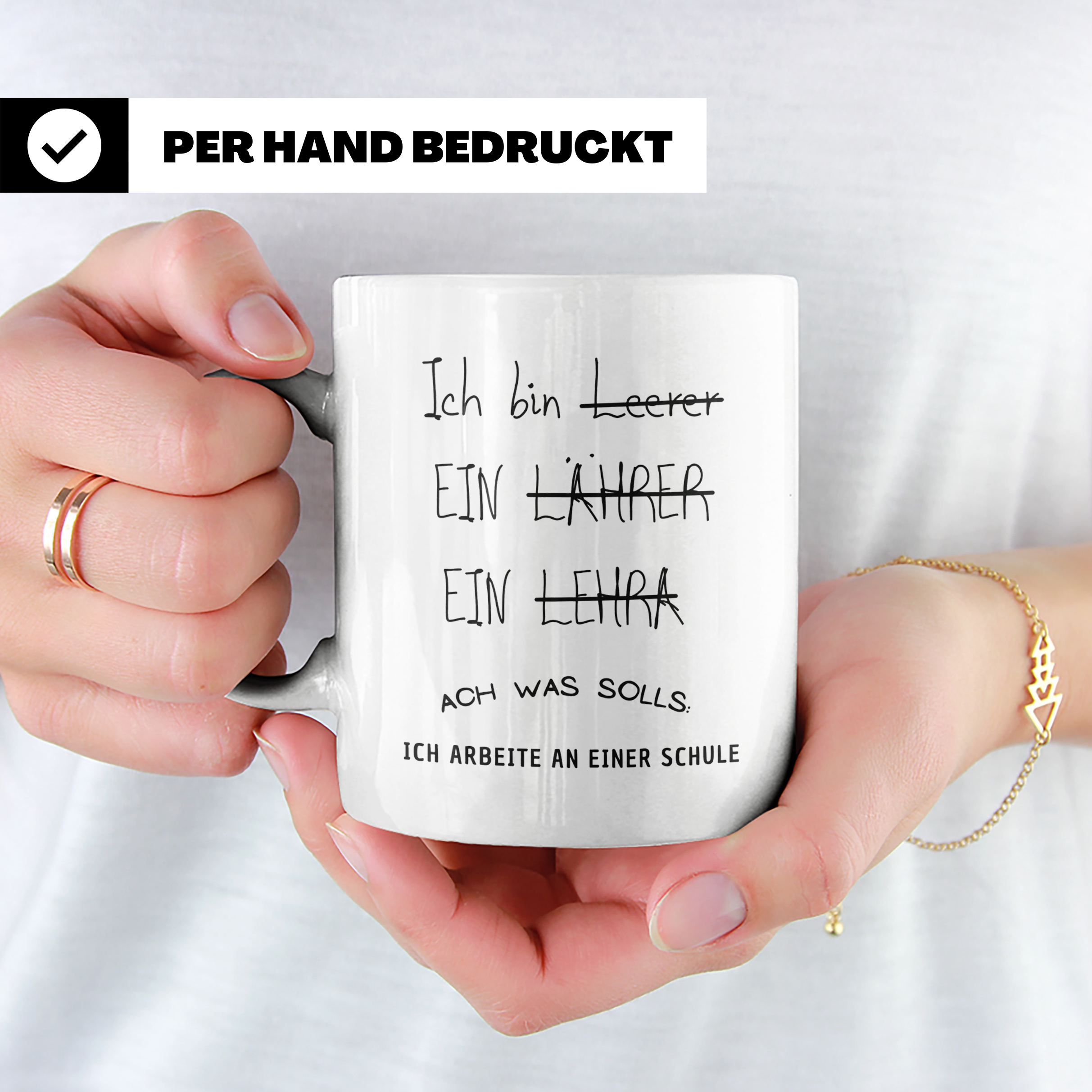 Lehrer Tasse Ich bin Lehrer Schule Geschenk für Lehrer Lehre – Weiß [farbe:weiß]