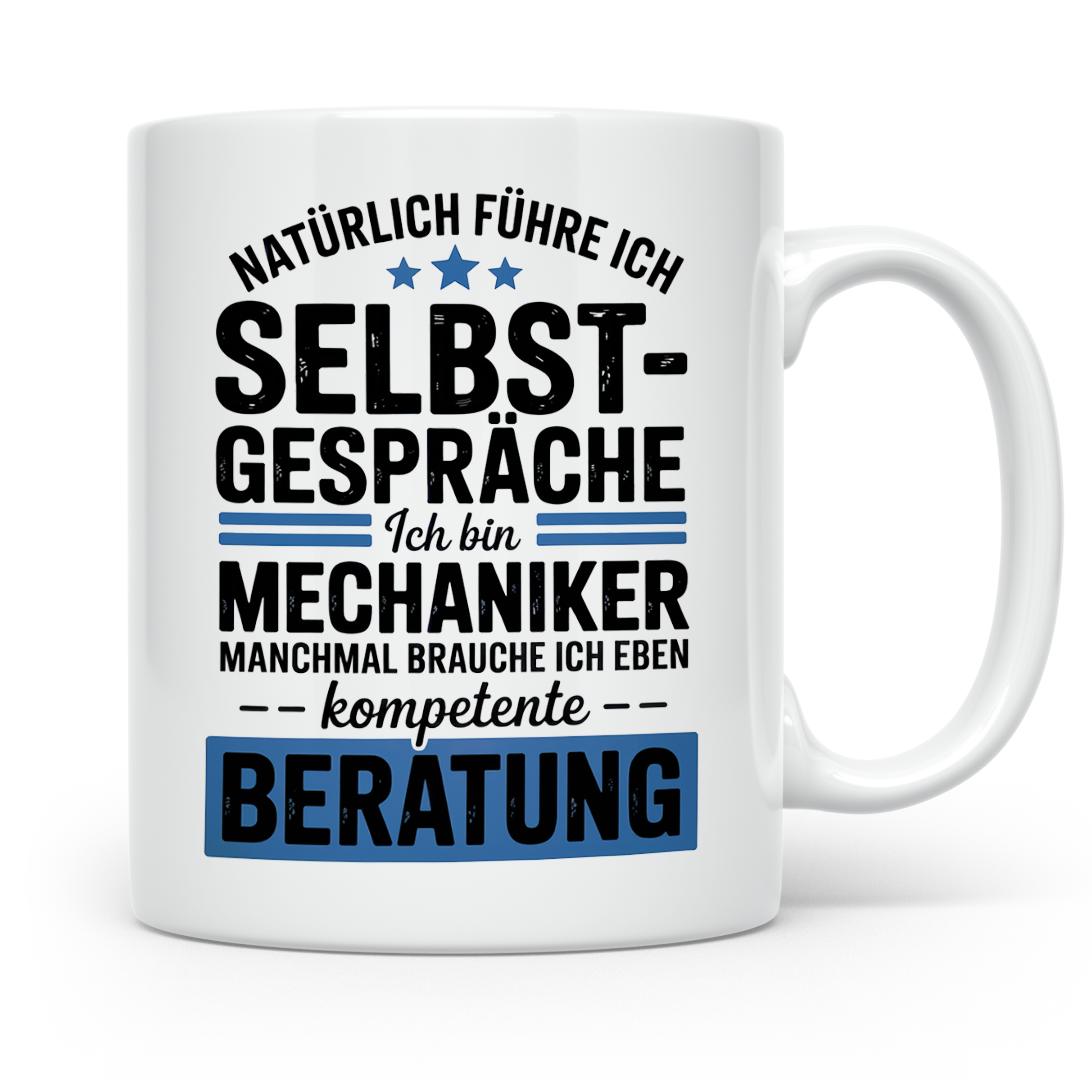 Mechaniker Tasse - Natürlich Selbstgespräche - KFZ Schrauber Werkstatt Humor Geschenkidee für Auto Mechaniker Kollegen mit Witz