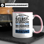 Mechaniker Tasse - Natürlich Selbstgespräche - KFZ Schrauber Werkstatt Humor Geschenkidee für Auto Mechaniker Kollegen mit Witz