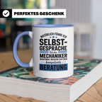 Mechaniker Tasse - Natürlich Selbstgespräche - KFZ Schrauber Werkstatt Humor Geschenkidee für Auto Mechaniker Kollegen mit Witz