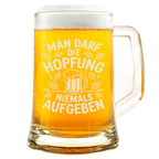 Bierkrug Hopfung Spruch Geschenk für Männer Bierliebhaber Lustiger Bierkrug Vatertag Bier Geschenkidee