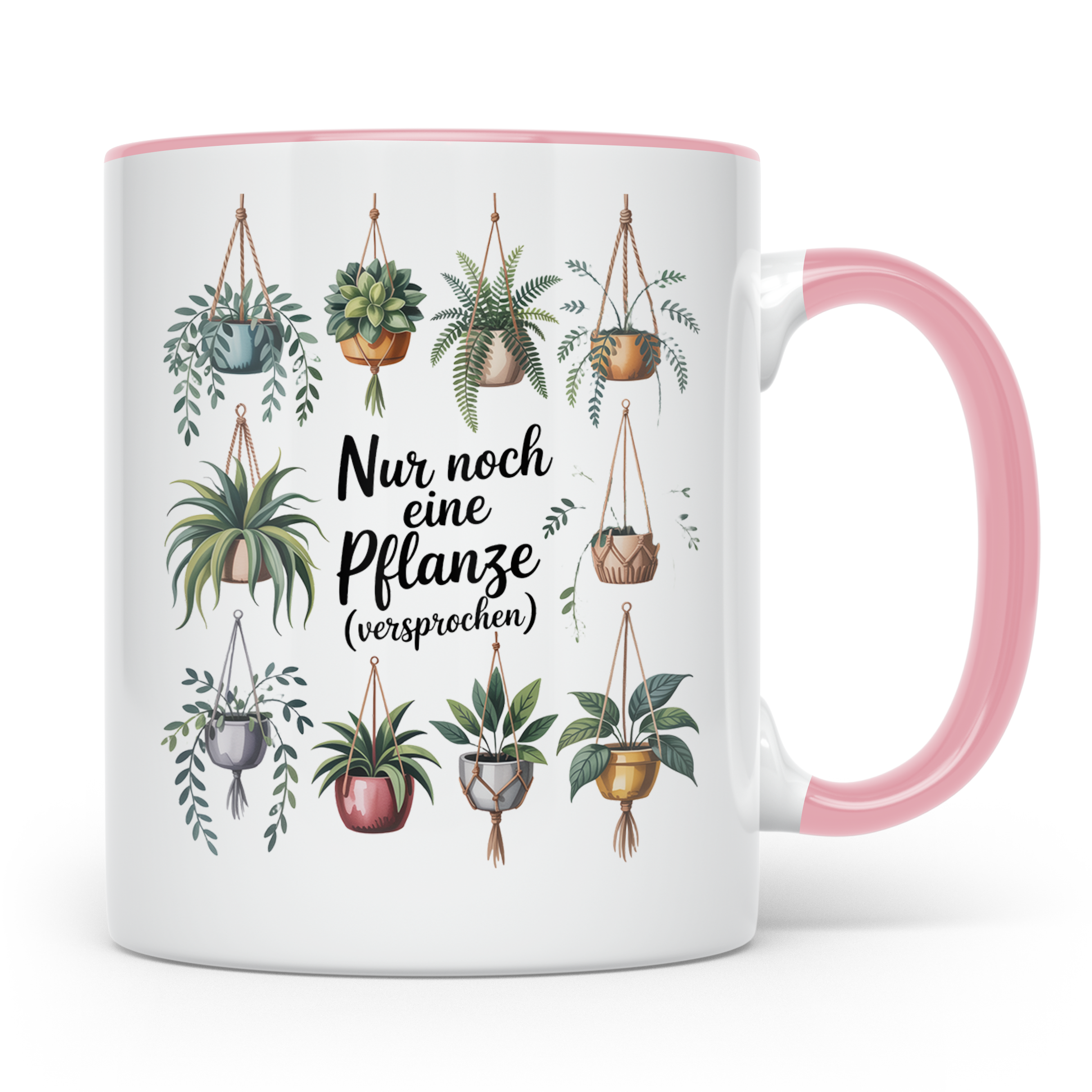 Pflanzen Kaffeetasse Hängepflanzen Deko Geschenkidee für Zim – Rosa [farbe:rosa]