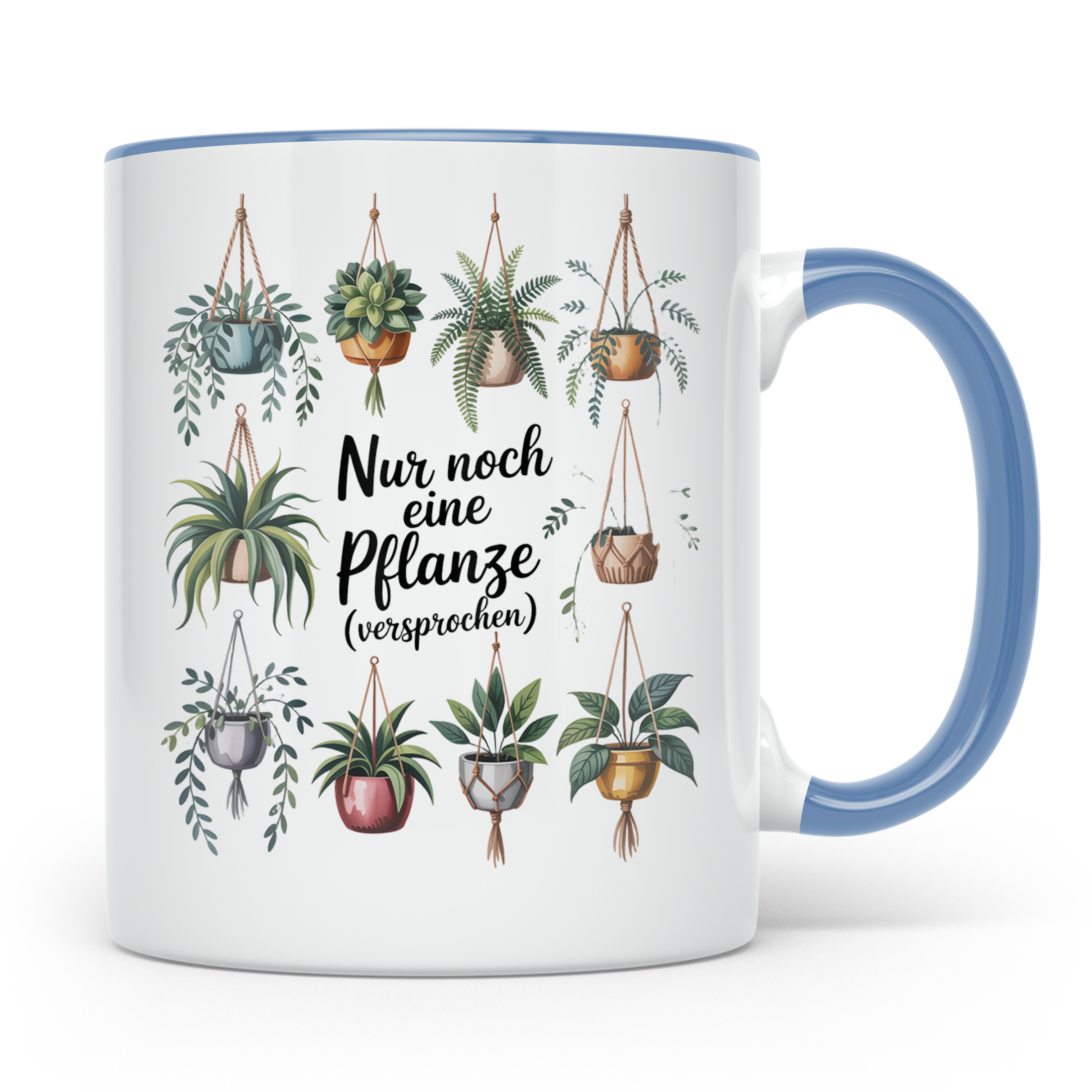 Pflanzen Kaffeetasse Hängepflanzen Deko Geschenkidee für Zim – Blau [farbe:blau]