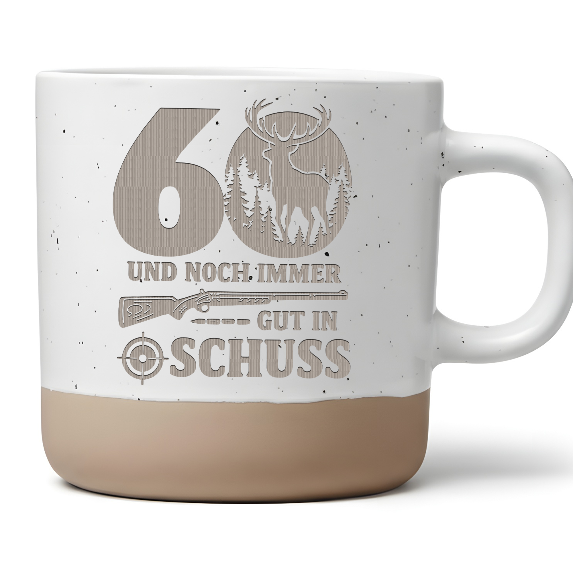 Tasse 60 Geburtstag Jäger Geschenk Lustig Kaffeetasse Jagd 60 Jahre Gu – Bild 1