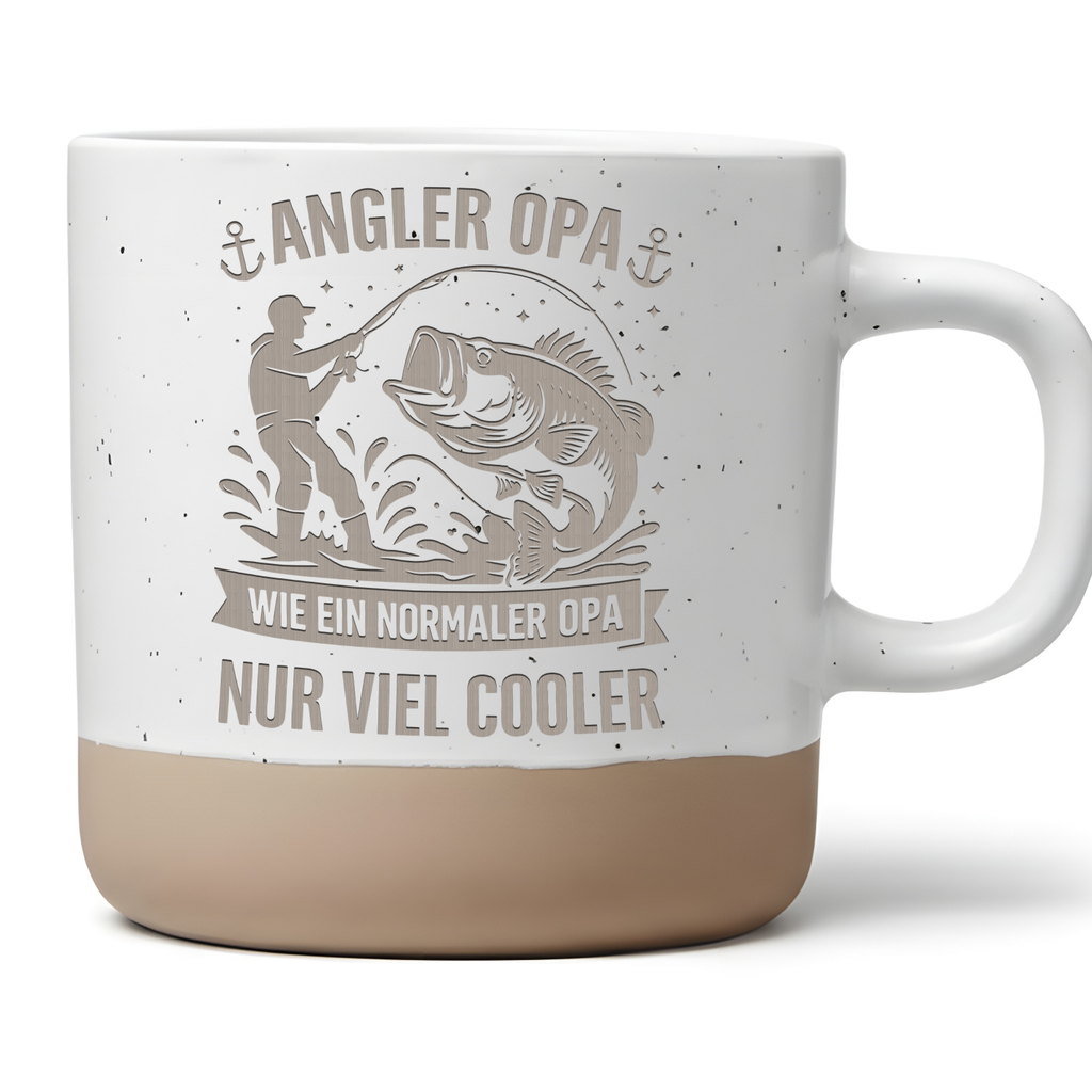 Angler Opa Tasse Geschenk für Opa Lustige Kaffeetasse Angeln Becher wi – Bild 1