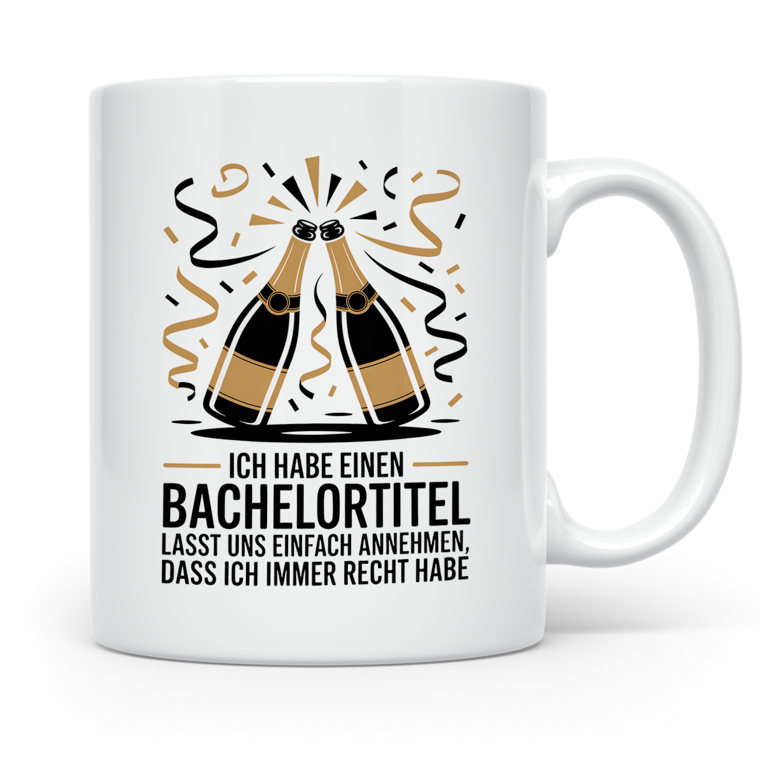 Bachelor Studium Abschluss Tasse - Ich habe einen Bachelorti – Weiß [farbe:weiß]