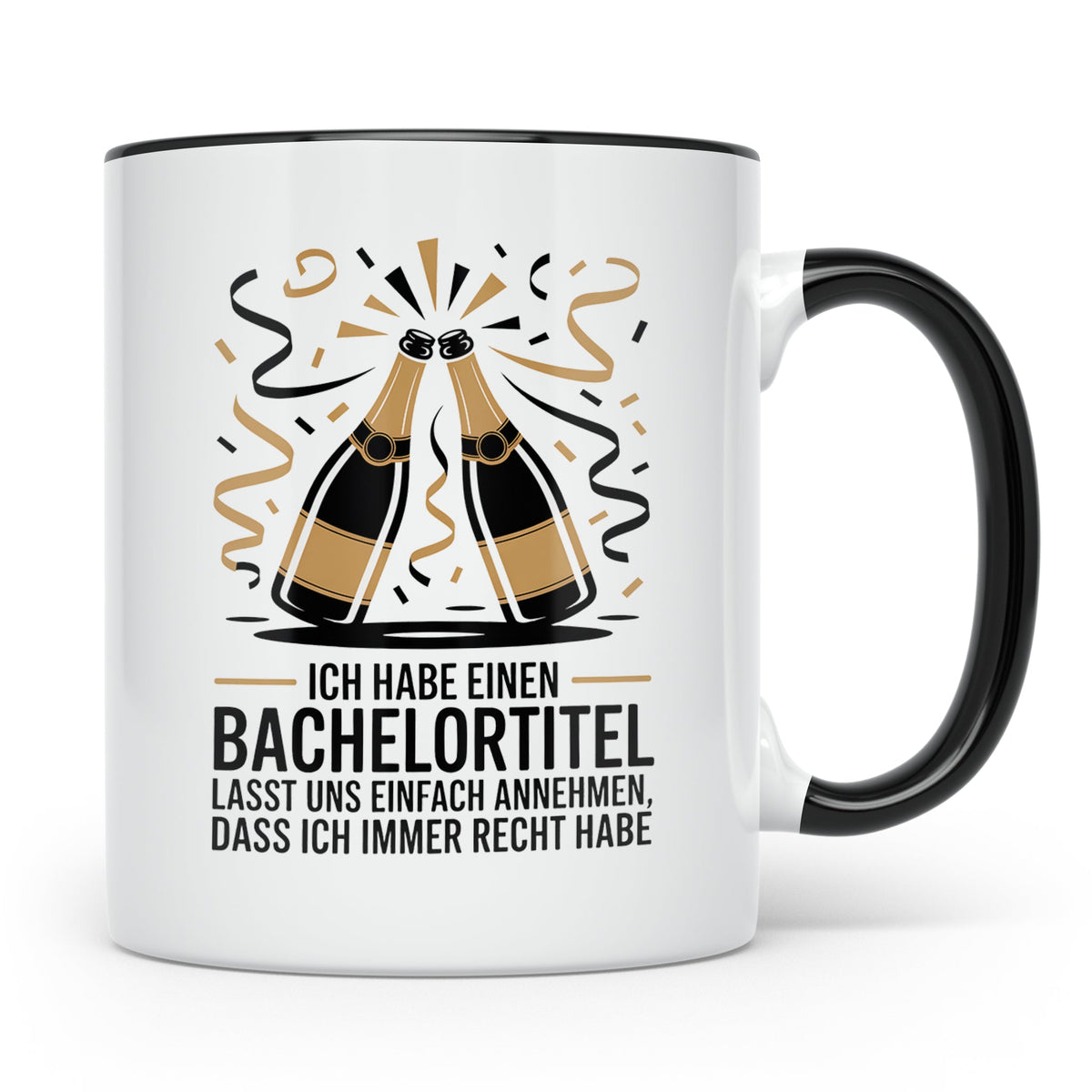 Bachelor Studium Abschluss Tasse - Ich habe einen Bachelorti – Schwarz [farbe:schwarz]