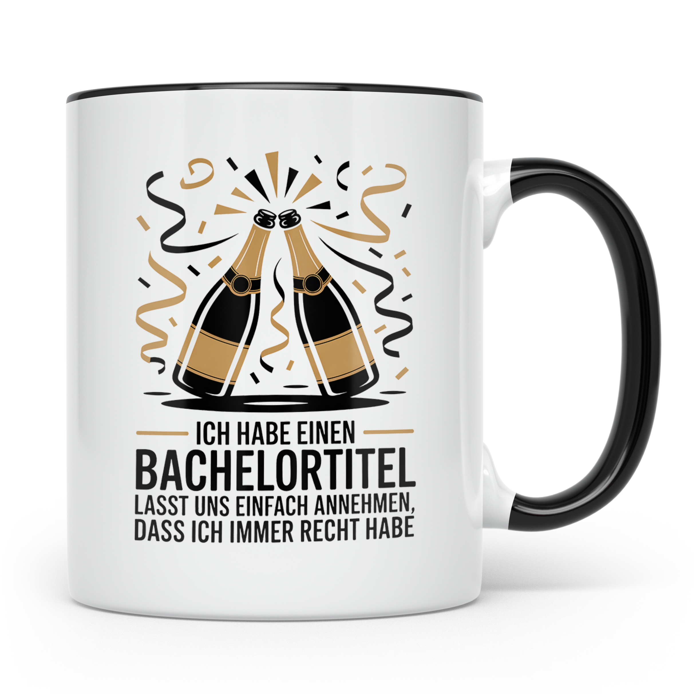 Bachelor Studium Abschluss Tasse - Ich habe einen Bachelorti – Schwarz [farbe:schwarz]