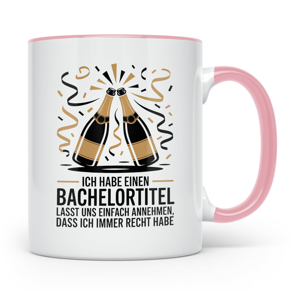 Bachelor Studium Abschluss Tasse - Ich habe einen Bachelorti – Rosa [farbe:rosa]
