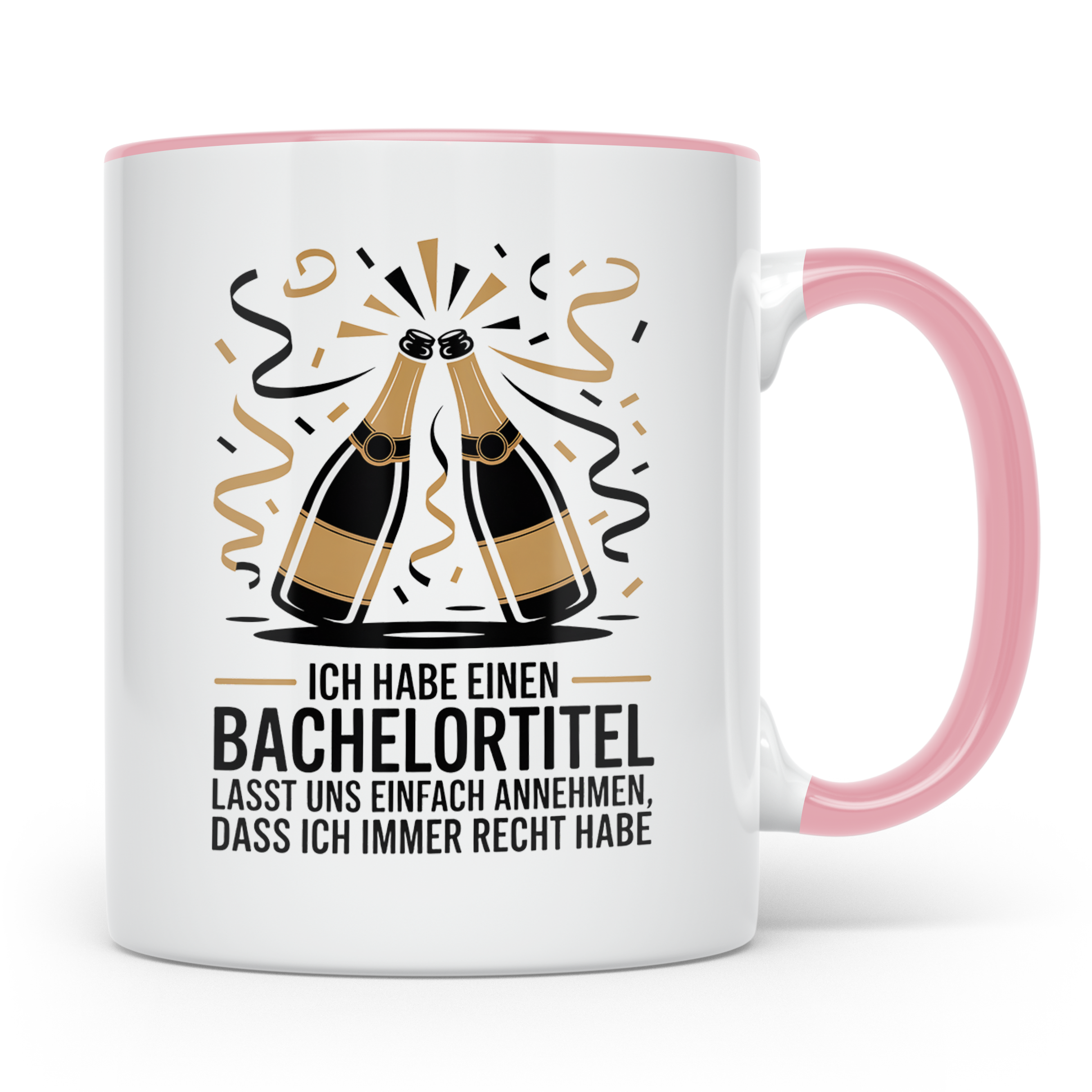 Bachelor Studium Abschluss Tasse - Ich habe einen Bachelorti – Rosa [farbe:rosa]