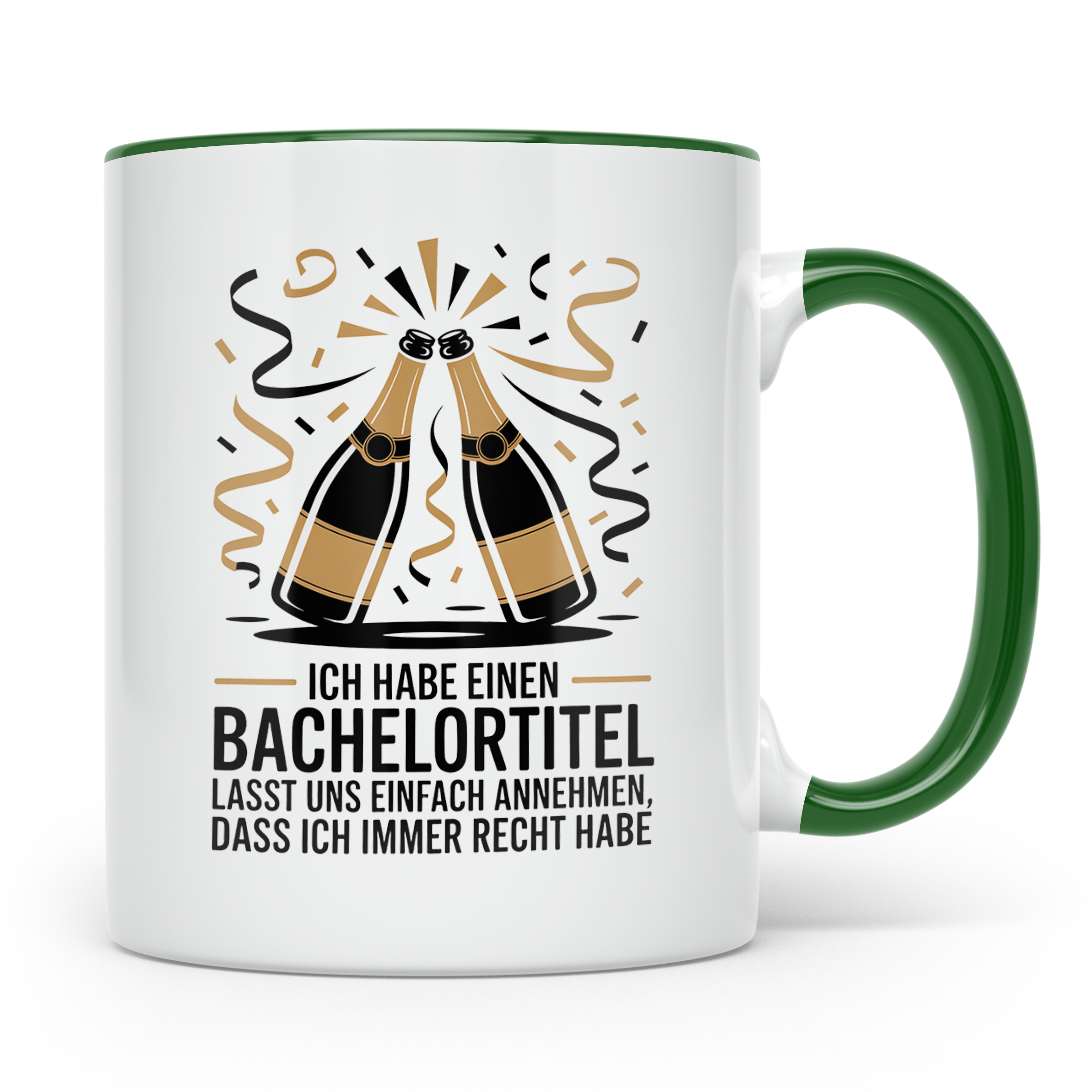 Bachelor Studium Abschluss Tasse - Ich habe einen Bachelorti – Grün [farbe:grün]