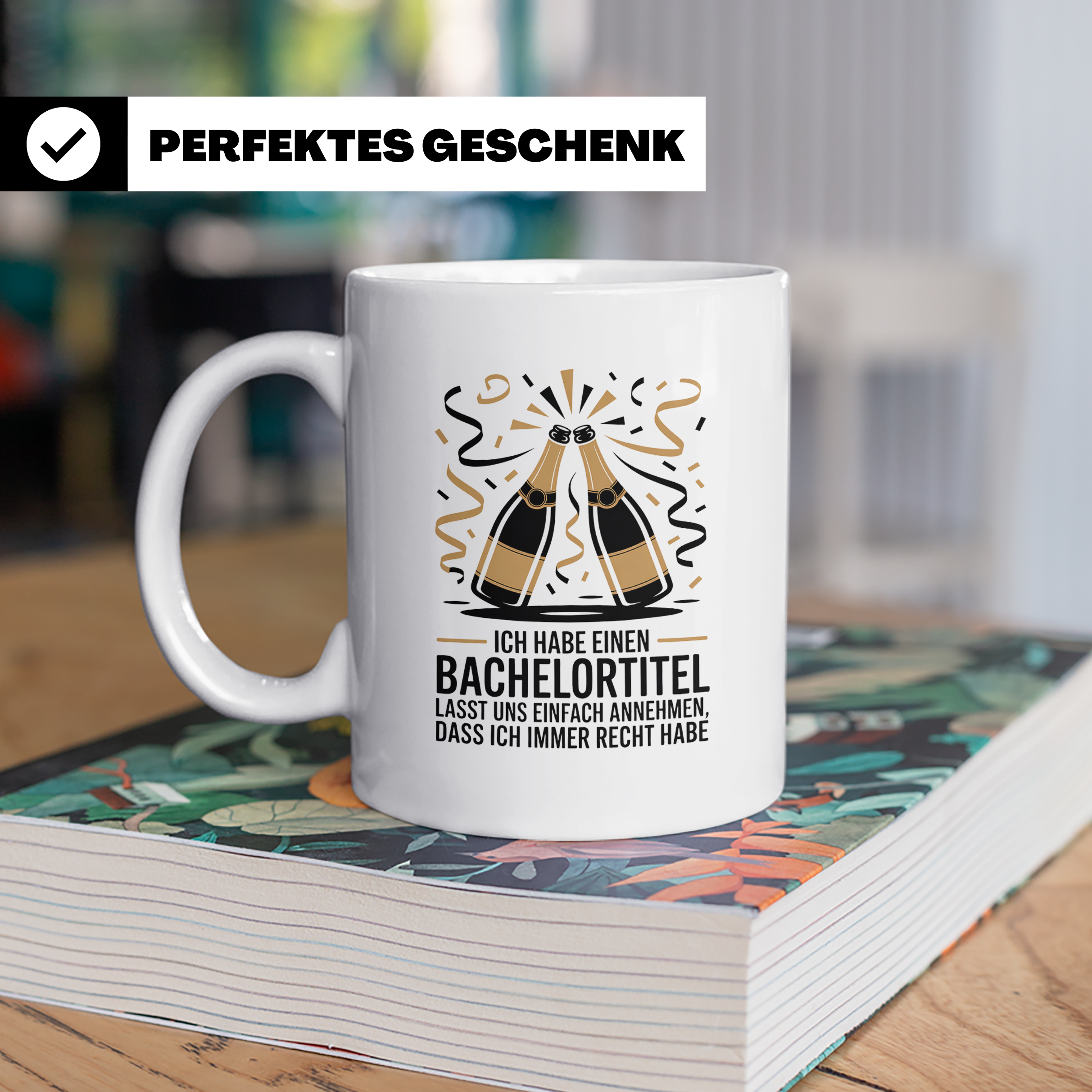 Bachelor Studium Abschluss Tasse - Ich habe einen Bachelorti – Weiß [farbe:weiß]