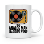 Vinyl Schallplattenspieler Kaffeetasse - Analog Mann Musik R – Weiß [farbe:weiß]
