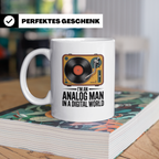 Vinyl Schallplattenspieler Kaffeetasse - Analog Mann Musik R – Weiß [farbe:weiß]