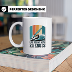 Windsurfen Tasse - Life Begins With 25 Knots - Surfer Gesche – Weiß [farbe:weiß]