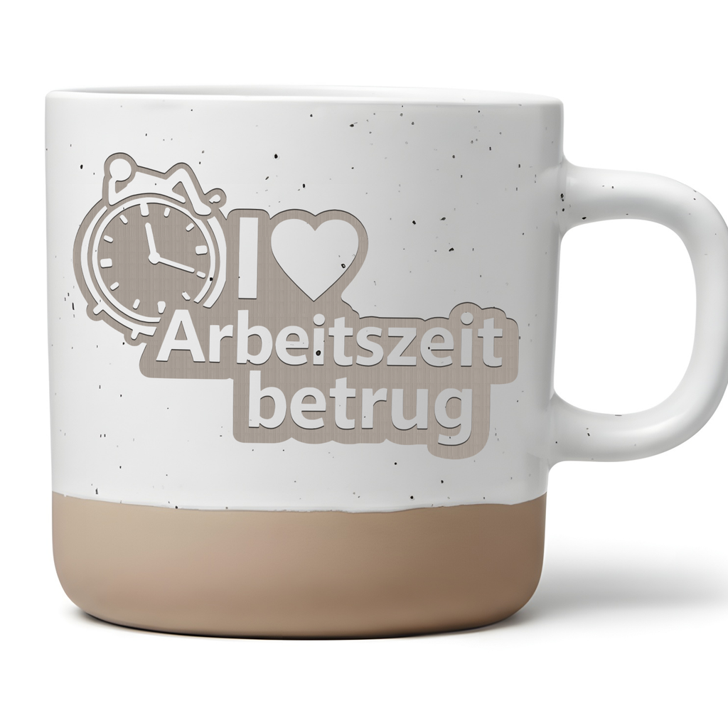 Lustige Büro Tasse Arbeitszeitbetrug Kaffeetasse mit Spruch I Love Arb – Bild 1