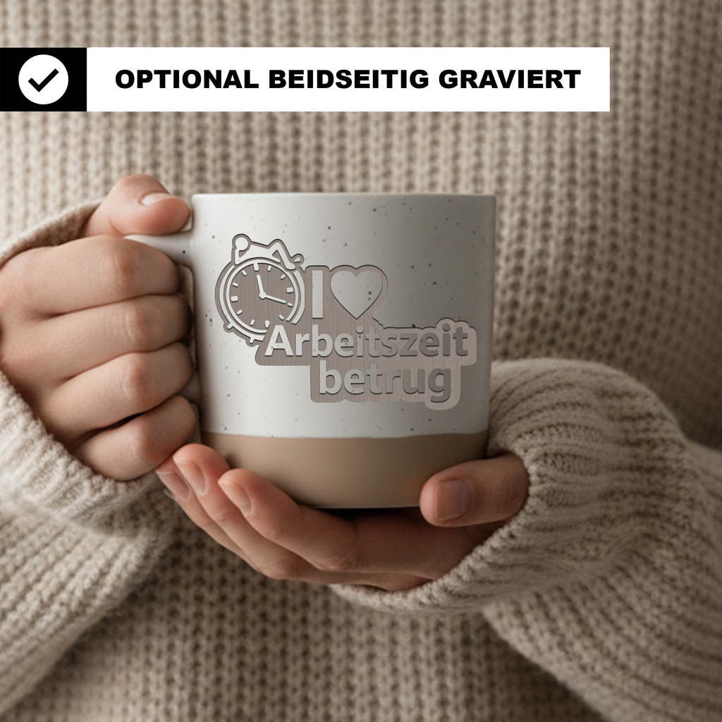 Lustige Büro Tasse Arbeitszeitbetrug Kaffeetasse mit Spruch I Love Arb – Bild 2