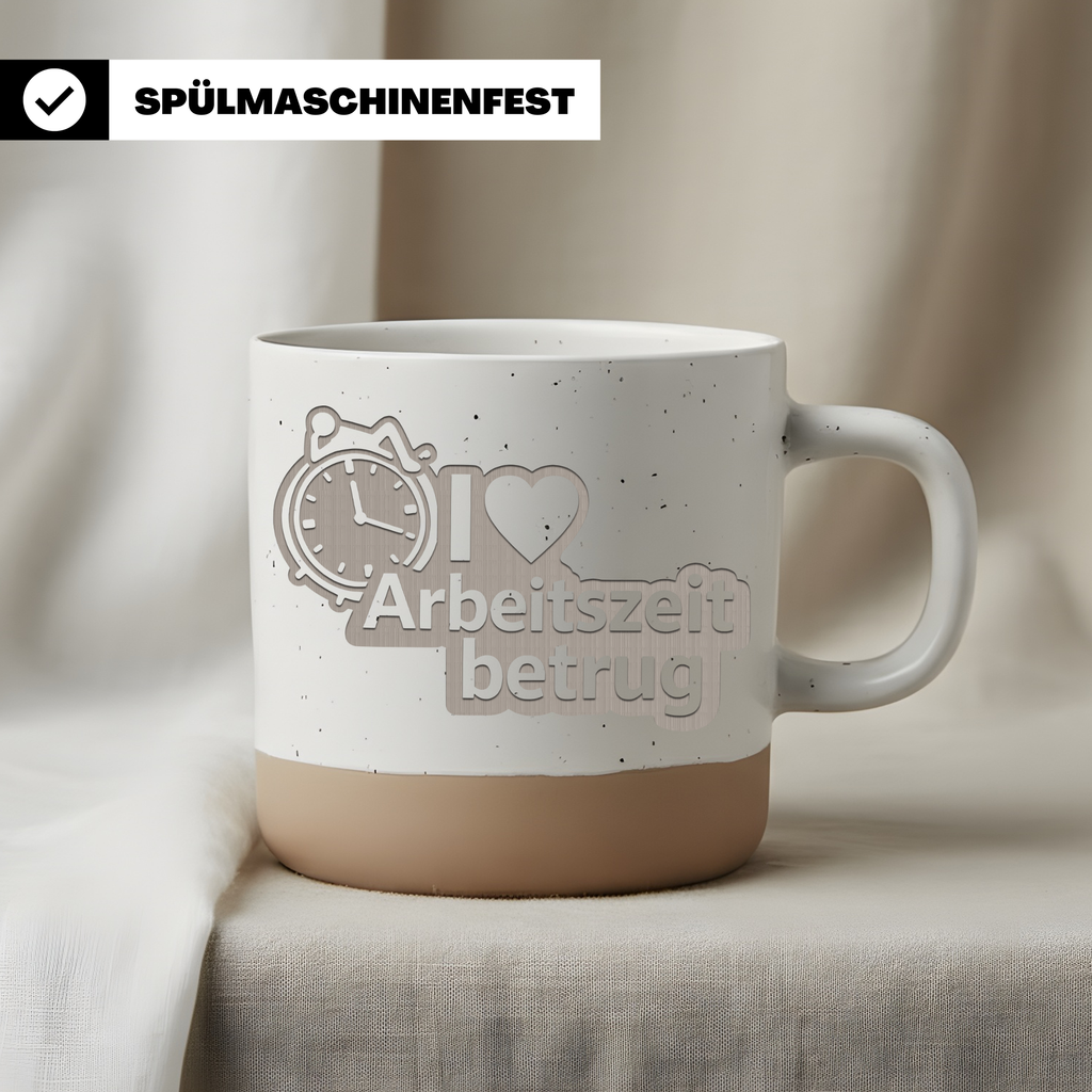 Lustige Büro Tasse Arbeitszeitbetrug Kaffeetasse mit Spruch I Love Arb – Bild 3