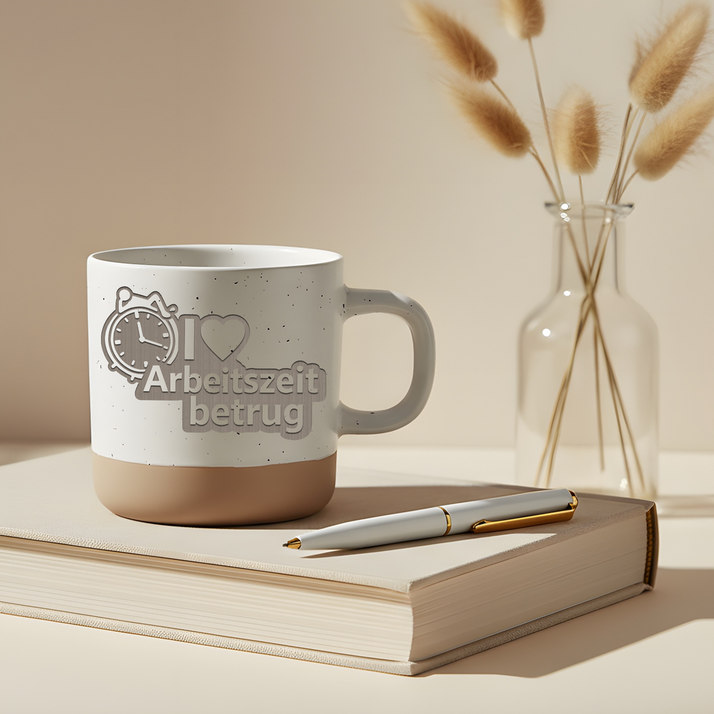 Lustige Büro Tasse Arbeitszeitbetrug Kaffeetasse mit Spruch I Love Arb – Bild 5