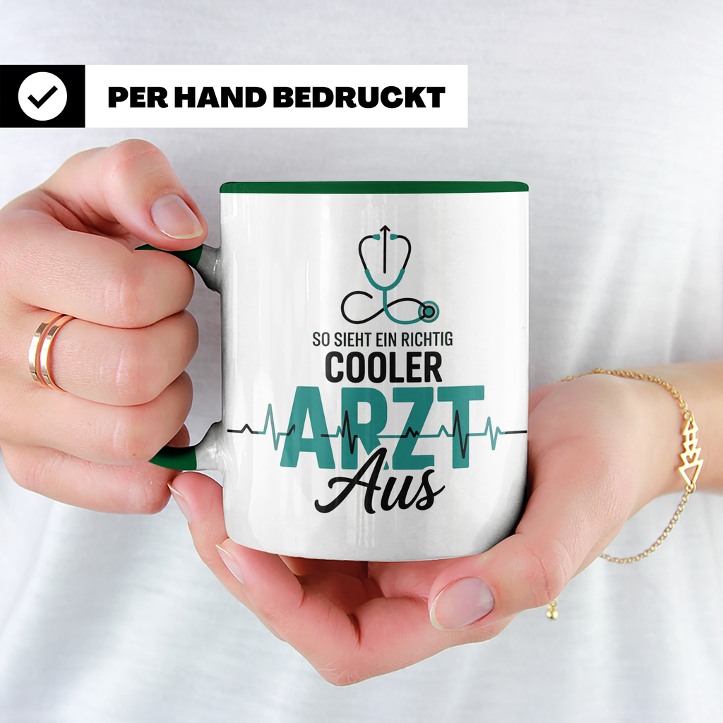 Cooler Arzt Tasse - Mediziner Geschenkidee mit Stethoskop & Herzschlag - Für Ärzte, Medizinstudenten & Assistenzärzte