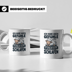 Schlafende Schafe Tasse - Ich habe auch Gefühle, ich will sc – Weiß [farbe:weiß]