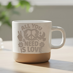 Peace Tasse All You Need Is Love Kaffeetasse Hippie Geschenk Keramikbe – Bild 6