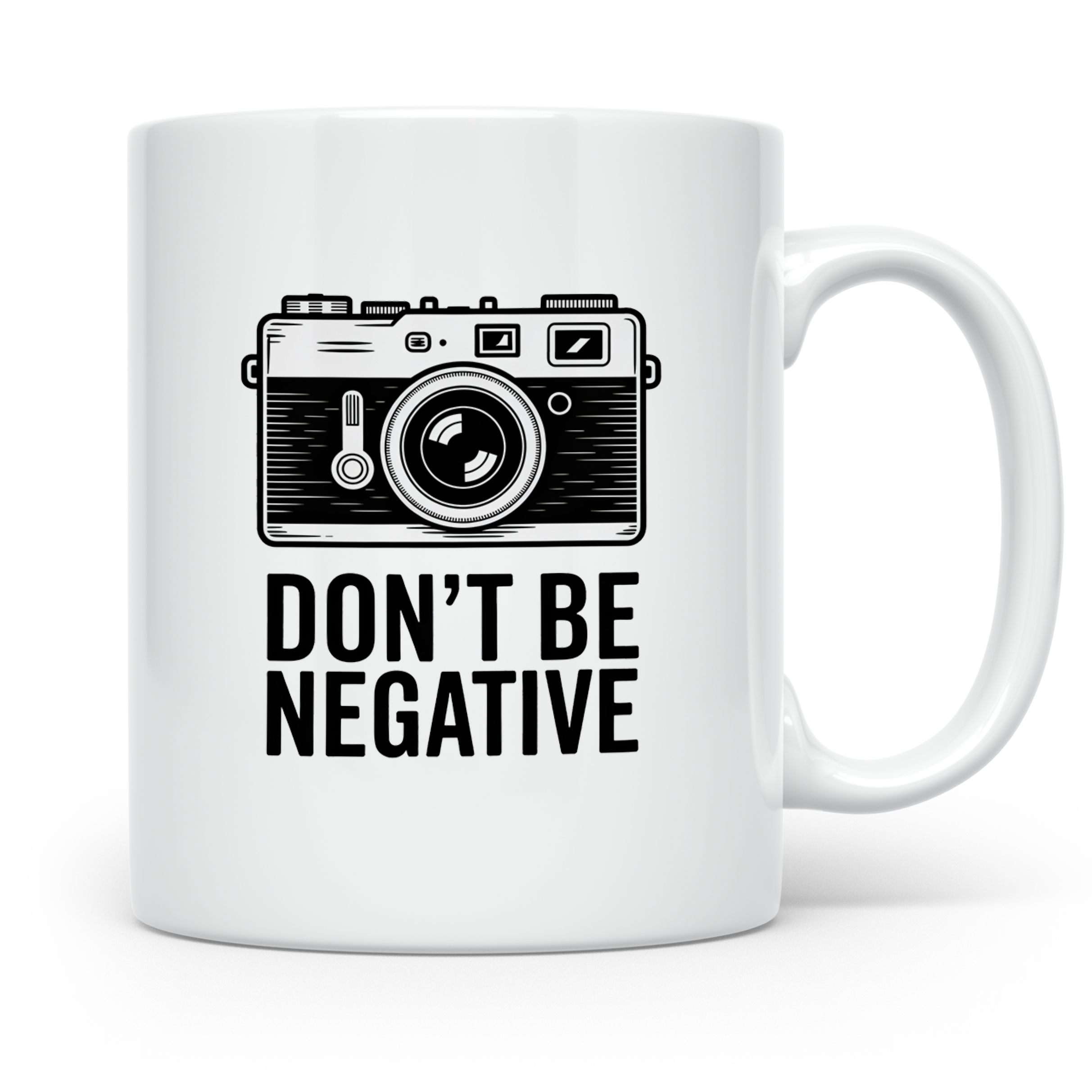Fotografie Tasse - Don't be Negative - Retro Kamera Geschenk – Weiß [farbe:weiß]