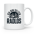 Fahrrad Kaffeetasse - Ich bin selten radlos - Radfahrer Gesc – Weiß [farbe:weiß]