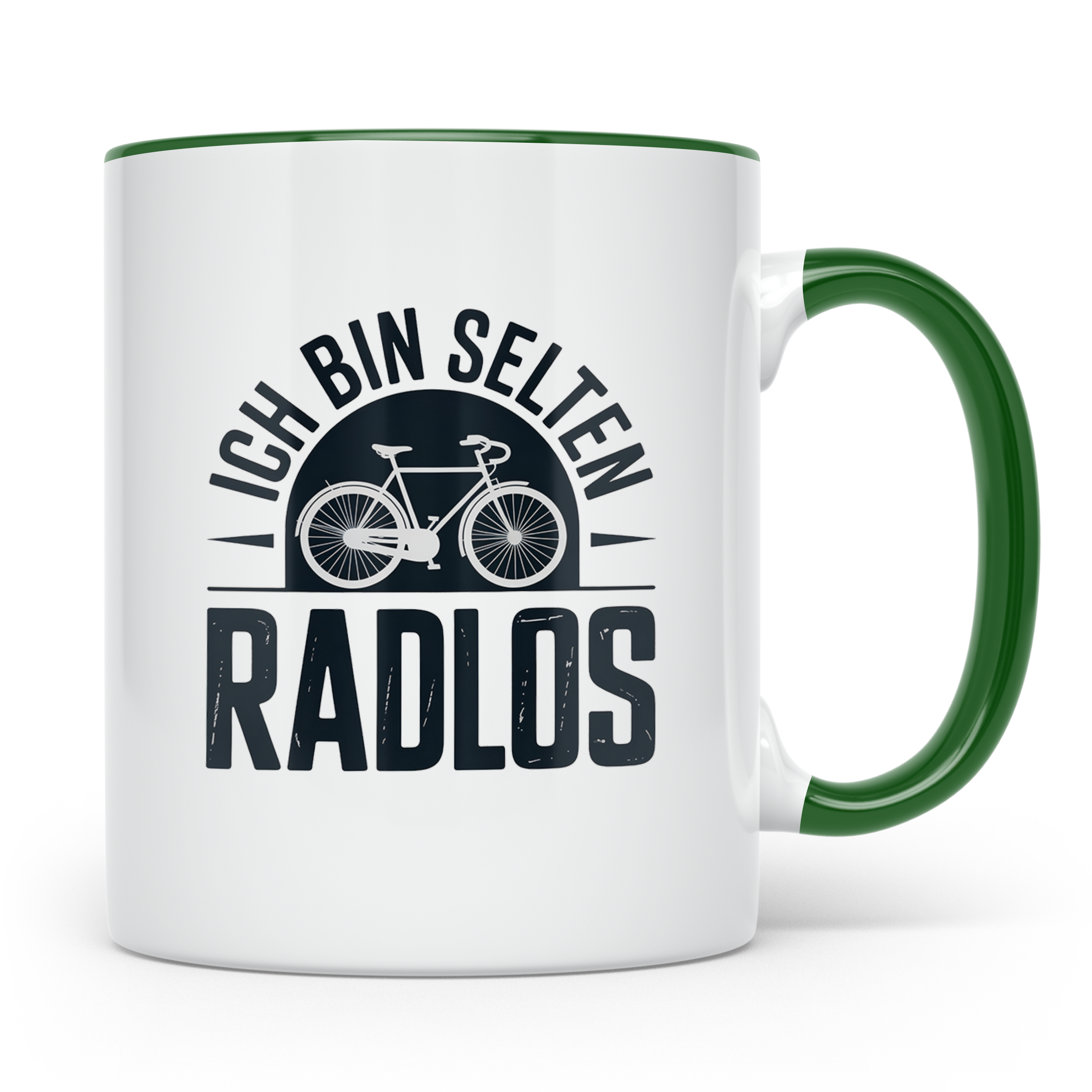 Fahrrad Kaffeetasse - Ich bin selten radlos - Radfahrer Gesc – Grün [farbe:grün]