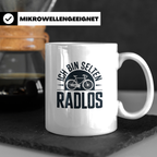 Fahrrad Kaffeetasse - Ich bin selten radlos - Radfahrer Gesc – Weiß [farbe:weiß]