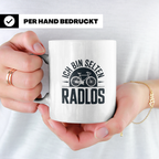 Fahrrad Kaffeetasse - Ich bin selten radlos - Radfahrer Gesc – Weiß [farbe:weiß]