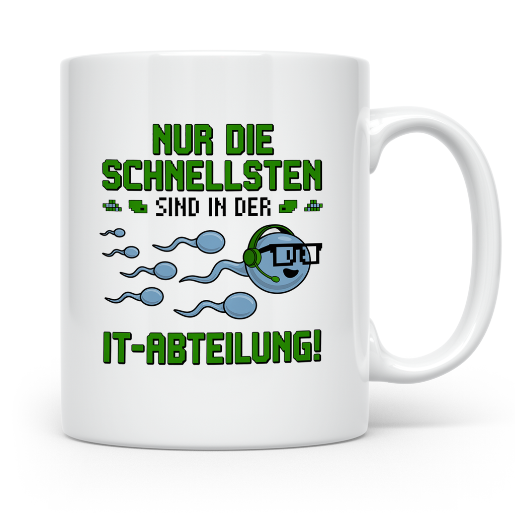 IT Abteilung Kaffeetasse - Nur die Schnellsten Nerdtasse - I – Weiß [farbe:weiß]