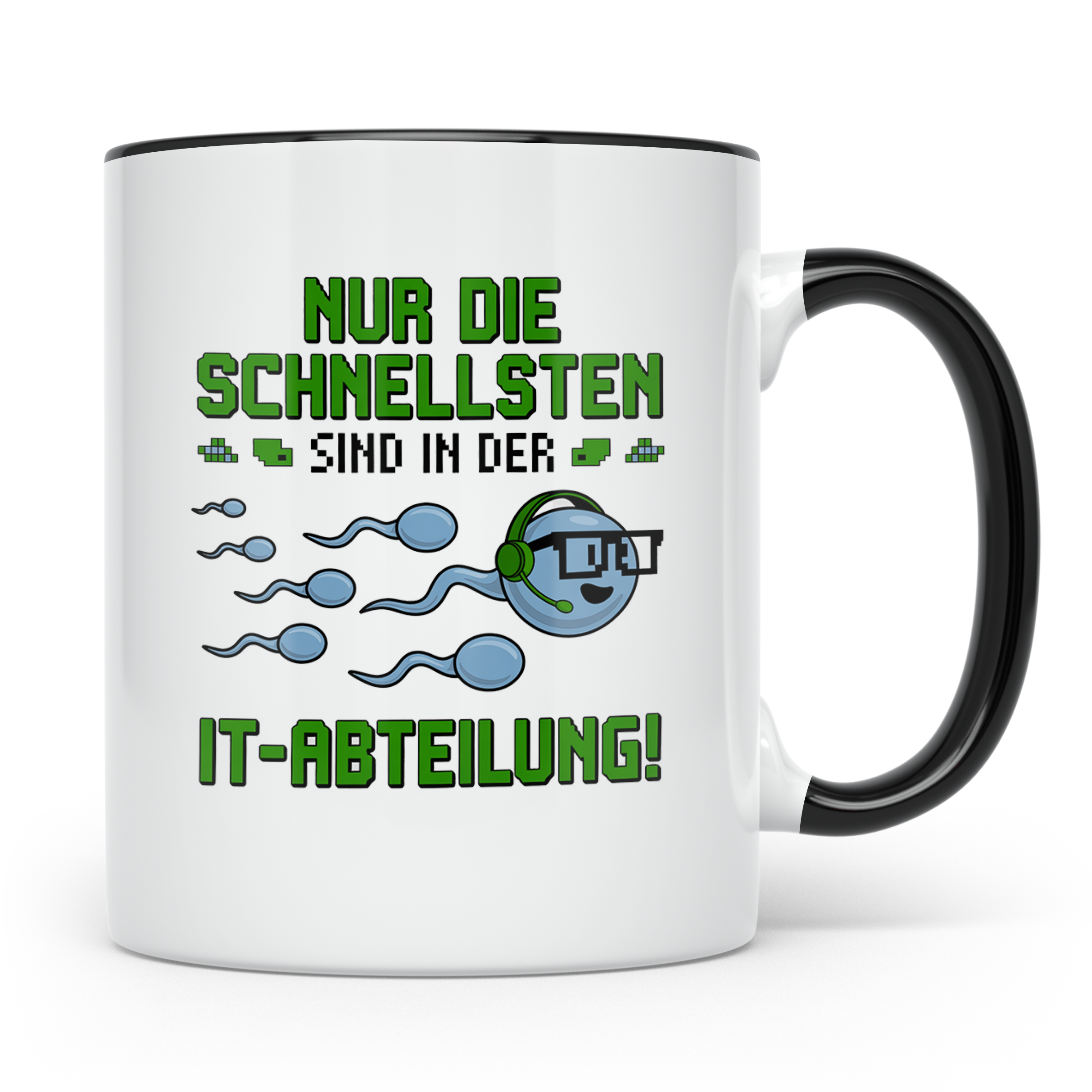 IT Abteilung Kaffeetasse - Nur die Schnellsten Nerdtasse - I – Schwarz [farbe:schwarz]