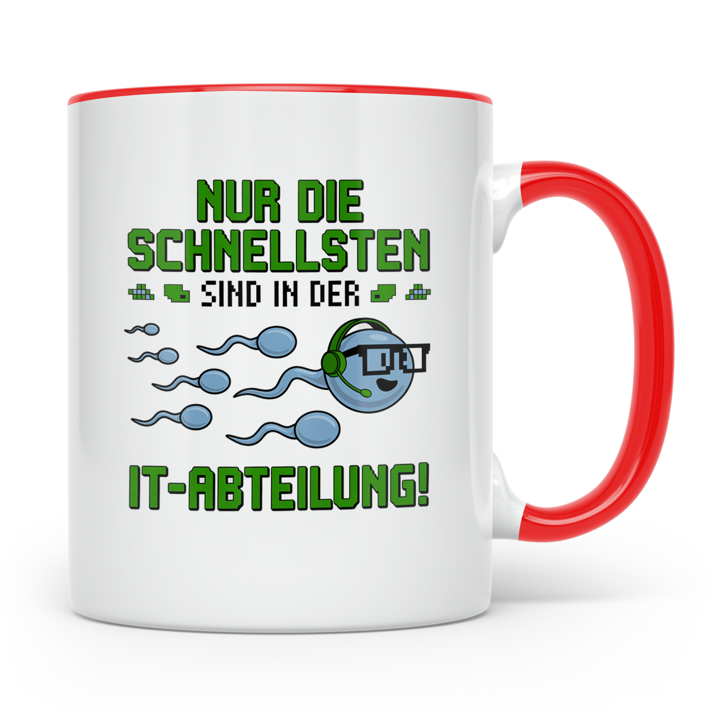 IT Abteilung Kaffeetasse - Nur die Schnellsten Nerdtasse - I – Rot [farbe:rot]
