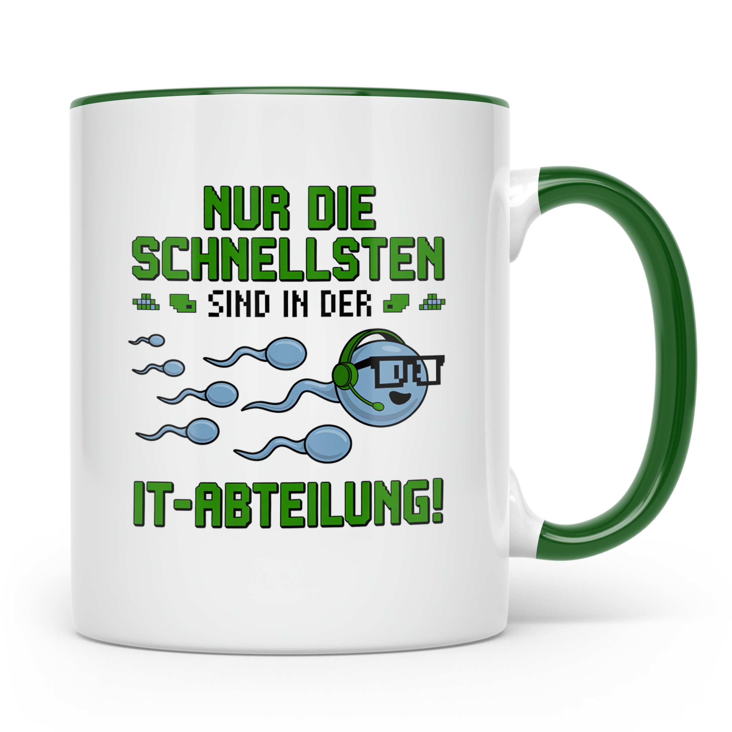 IT Abteilung Kaffeetasse - Nur die Schnellsten Nerdtasse - I – Grün [farbe:grün]