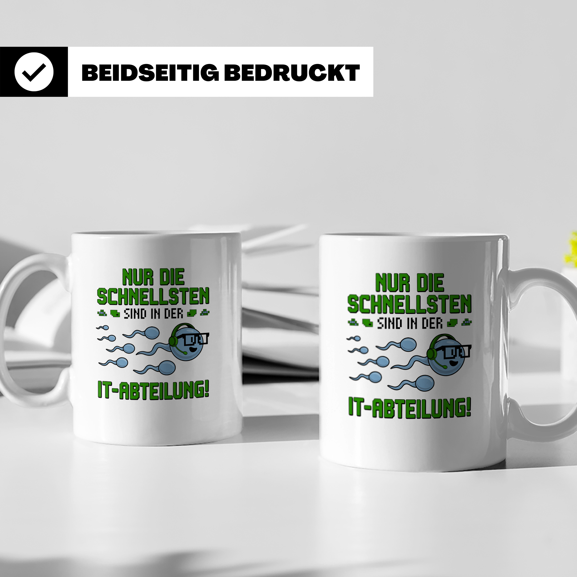 IT Abteilung Kaffeetasse - Nur die Schnellsten Nerdtasse - I – Weiß [farbe:weiß]